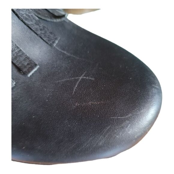 DANSKO ' DENI ' LEATHER MULES FRINGE STUDDED BLOCK HEEL CLOGS SHOES WOMENS 39 - Picture 8 of 9